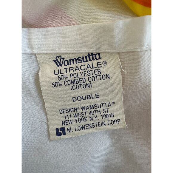 70s Vintage Wamsutta Tomorrow's Rainbow Flat Bed Sheet Double/Full Size - Picture 5 of 12